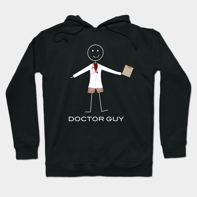 Funny Mens Doctor Guy Illustration Hoodie by whyitsme